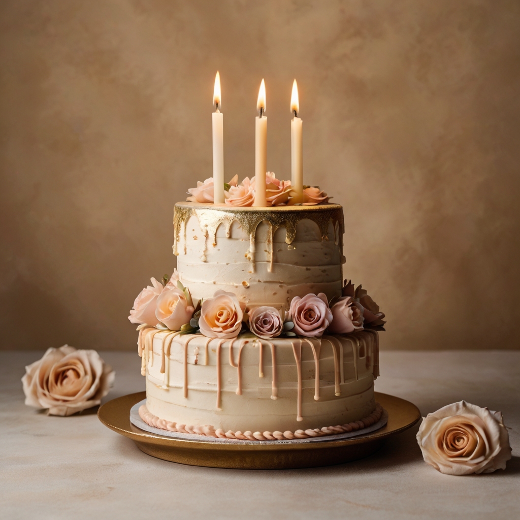 2 tiers birthday cake